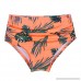 YiZYiF Girls' Kids 2-Pieces Flounce Ruffled Swimsuit Halter High Waisted Bikini Sets Swimwear Bathing Suits Orange B07QD63K1D